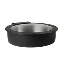Creations - Axis Buffet 8 Qt Black Hinged Chafer W/ Glass Lid - 7356MW302H