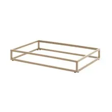 Creations - Axis Pivot Champagne 21.8" x 13.8" x 3" Rectangle Riser - 7364MW330
