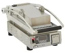 Star - Pro-Max 7" Panini Grill 120V w/ Grooved Aluminum Plates & Electronic Controls/Timer - PGT7E
