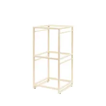 Creations - Axis Spire Ivory 9.5" x 9.5" x 19.5" Square Tiered Riser - 7365MW344