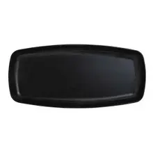 Creations - Raven 14" x 6.5" Black Melamine Rectangle Tray (12 Per Case) - 7803ZM6006