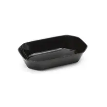 Delfin - Cut Corner 48 oz Black Acrylic Rectangle Bowl (6 Per Case) - DFBCC10610