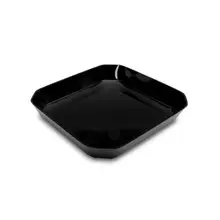 Delfin - Cut Corner 3.25 Qt Black Acrylic Rectangle Bowl (6 Per Case) - DFBCC121010