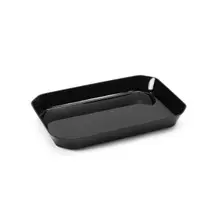 Delfin - Cut Corner 3.75 Qt Black Acrylic Rectangle Bowl (6 Per Case) - DFBCC151010