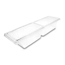 Delfin - 5 Gal Clear Rectangle Food Bin W/ 2 Comp (4 Per Case) - DFBFB2711D204