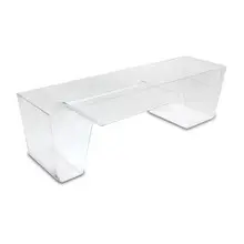 Delfin - 3.5 Gal Clear Rectangle Food Bin W/ False Bottom (6 Per Case) - DFBFB278DM04