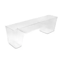 Delfin - 2.5 Gal Clear Rectangle Food Bin W/ False Bottom (6 Per Case) - DFBFB276DM04