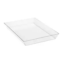 Delfin - Renew Bambu 12" x 12" Clear Rectangle Basket Liner (12 Per Case) - DFBKL1204TG