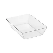 Delfin - Renew Bambu 12" x 9" Clear Rectangle Basket Liner (12 Per Case) - DFBKL12904TG