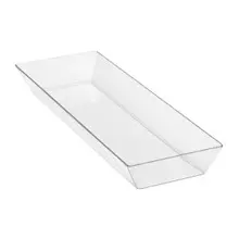 Delfin - Renew Bambu 18" x 6" Clear Rectangle Basket Liner (12 Per Case) - DFBKL18604TG