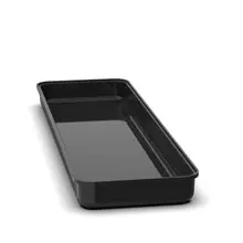Delfin - Supermarket 26" Black Plastic Deep Meat Tray (6 Per Case) - DFBRC27817S