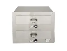 Star - Toastmaster Built-In Double Drawer Warmer 208-240V w/ 20" x 12" x 5" Pans & 2 Thermostats - 3B84AT72