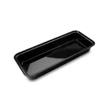 Delfin - Market Tray 2.25 Qt Black Acrylic Rectangle Bowl (6 Per Case) - DFBRC15610