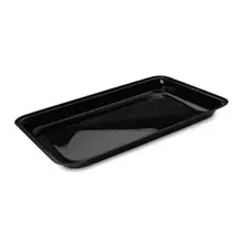 Delfin - Market Tray 1.75 Gal Black Acrylic Rectangle Bowl (6 Per Case) - DFBRC241010