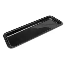 Delfin - Market Tray 19.5" x 10" x 1" Black Acrylic Rectangle Tray (6 Per Case) - DFTRC201010