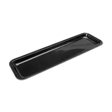 Delfin - Market Tray 19.5" x 6.5" x 1" Black Acrylic Rectangle Tray (6 Per Case) - DFTRC20610