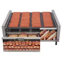 Star - Grill-Max Electronic 75 Hot Dog Grill 120V w/ Duratec Coating & Bun Drawer - 75SCBDE