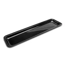 Delfin - Market Tray 24" x 6.5" x 1" Black Acrylic Rectangle Tray (6 Per Case) - DFTRC24610