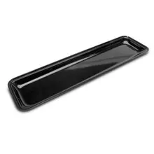 Delfin - Market Tray 24" x 8" x 1" Black Acrylic Rectangle Tray (6 Per Case) - DFTRC24810