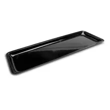 Delfin - Market Tray 30" x 10" x 1" Black Acrylic Rectangle Tray (6 Per Case) - DFTRC301010