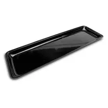 Delfin - Market Tray 30" x 12" x 1" Black Acrylic Rectangle Tray (6 Per Case) - DFTRC301210