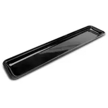 Delfin - Market Tray 30" x 6.5" x 1" Black Acrylic Rectangle Tray (6 Per Case) - DFTRC30610