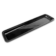 Delfin - Market Tray 30" x 8" x 1" Black Acrylic Rectangle Tray (6 Per Case) - DFTRC30810