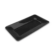 Delfin - Pacific Rim 15" x 8" Black Melamine Tray (10 Per Case) - DFTRC158AS010