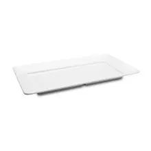 Delfin - Pacific Rim 21" x 12" White Melamine Tray (5 Per Case) - DFTRC2112AS020