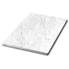 Delfin - 24" x 30" Marble White Melamine Rectangle Flat Sheet (2 Per Case) - DFFS2430M20
