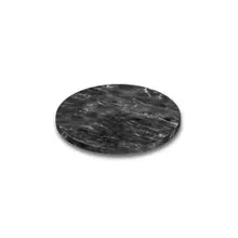 Delfin - 9" Black Marble Melamine Flat Sheet Disc (10 Per Case) - DFFSRD9M10