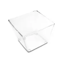 Delfin -  Amphora 0.5 Gal Clear Acrylic Square Jar Base (6 Per Case) - DFJARH1G00