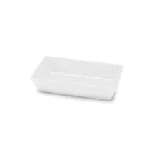 Delfin - Linen 1.5 Qt White Melamine Rectangle Bowl (5 Per Case) - DFBRC106LT020