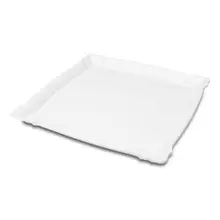 Delfin - Cafe 15" x 15" White Melamine Square Tray (5 Per Case) - DFTSQ13CF020