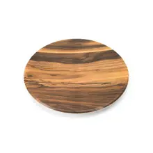 Delfin - Timbered 13.75" Acacia Melamine Round Tray (2 Per Case) - DFTRD14AC