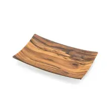 Delfin - Timbered 11.3" x 7" Acacia Melamine Rectangle Tray (6 Per Case) - DFTRC117AC