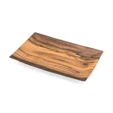 Delfin - Timbered 13.6" x 8.75" Acacia Melamine Rectangle Tray (8 Per Case) - DFTRC149AC