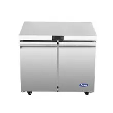 Atosa - 36" Undercounter Refrigerator w/ 2 Solid Swing Doors - AUR36SD