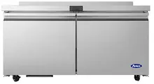 Atosa - 60" Worktop Refrigerator w/ 2 Solid Swing Doors & Backsplash - AWR60SD