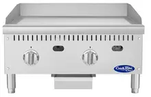 Atosa - 24" Thermostatic Polished Steel Gas Griddle - ATG-2424-S