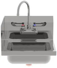 Atosa - 17" Hand Sink w/ Left Side Splash - SH17SL