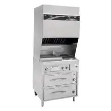 Wells - Ventless Cooking System w/ Drawer Warmer Base & Griddle/2 Hot Plates 208-240V/1Ph - WV2HGRW