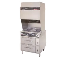 Wells - Ventless Cooking System w/ Drawer Warmer Base & 4 Hot Plates - WV4HFRW