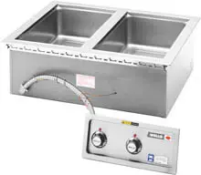 Wells - 2 Well Drop-In Food Warmer 208-240V/1Ph w/ Infinite Controls & Drains - MOD200D