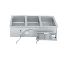 Wells - 3 Well Drop-In Food Warmer 208-240V/3Ph w/ Thermostatic Controls & Drains - MOD327TD