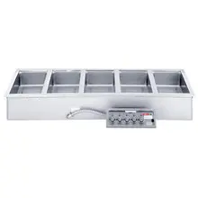 Wells - 5 Well Drop-In Food Warmer 208-240V/3Ph w/ Thermostatic Controls & Drains/Manifold - MOD500TDM