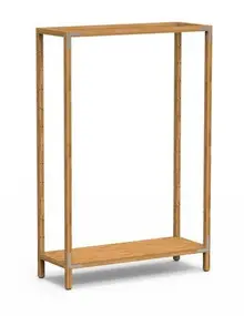 Mogogo - Canvas 48.5" x 18" x 73" Bamboo / Brushed Stainless Steel Empty Unit - MGCCAN13NSXF