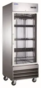 Omcan - 29" Aurora Reach-In Stainless Steel Refrigerator w/ 1 Glass Door - 59124