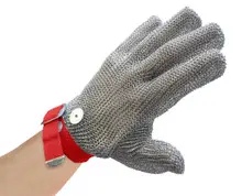 Omcan - Medium Mesh Glove w/ Red Wrist Strap - 13557