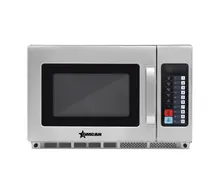 Omcan - 1.2 Cu Ft Commercial Microwave w/ Push-Button Controls & 2100 W - 49398